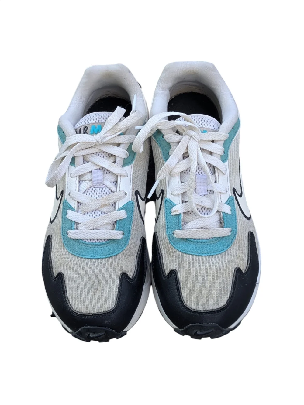 Nike Air Max Solo Men's Size 8 White/Black/Turquoise Running Shoes